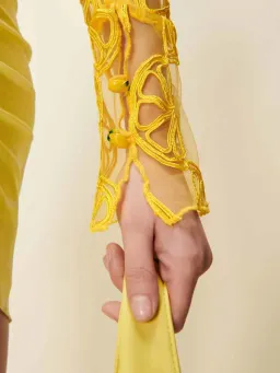 House of SunnyCasa Limon Applique Shirt in Limoncello Size AU 12 for rent on The Volte - image 4