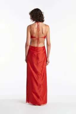 Sir The Label Lucelia Cut Out Midi Dress Red Size 10 for rent on The Volte - image 2