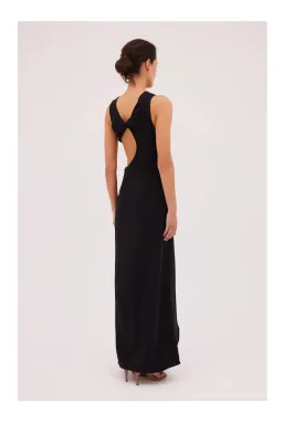 Bianca Spender Jersey Suiting Anchor Gown Black Size 1/ AU 8 for rent on The Volte - image 2