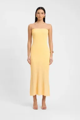 Kookai Serah Strapless Dress Yellow Size 8 for rent on The Volte - image 1