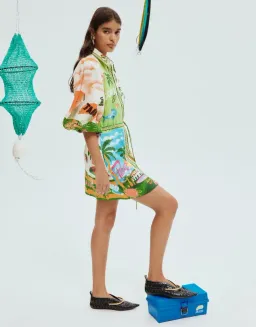 Alemais Paradiso Mini Dress Print Size 14 for rent on The Volte - image 2