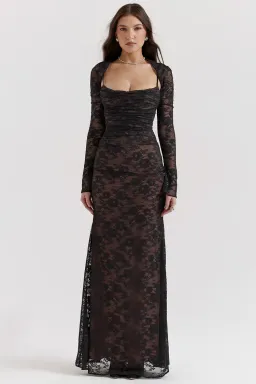 House Of Cb Artemis Lace Maxi Dress Black Size 12 for rent on The Volte - image 5