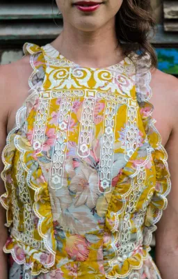 Zimmermann Confetti Scallop Playsuit Floral Size 0/AU 8 for rent on The Volte - image 6