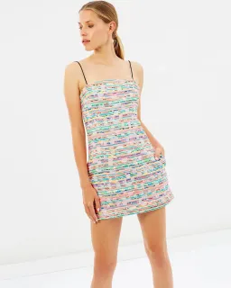 By Johnny Neon Weave Pocket Mini Dress Multi Size 8 for rent on The Volte - image 1