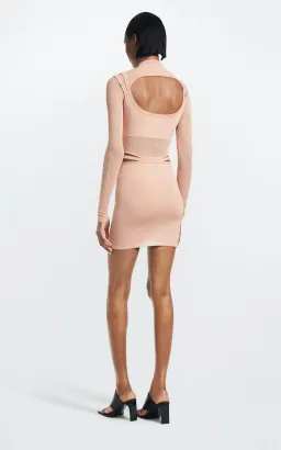 Dion Lee Hosiery Bra Mini Dress Desert Nude Size 8 for rent on The Volte - image 2