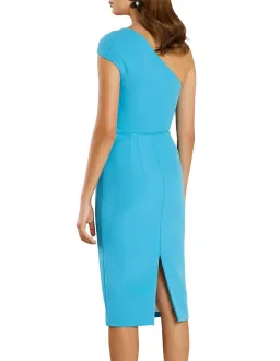 By Johnny Tied Shoulder Midi Dress Blue Size 6 for rent on The Volte - image 3