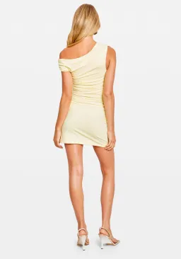 Chosen By Tuchuzy Asymmetric Mini Dress Lemon Size 8 for rent on The Volte - image 2