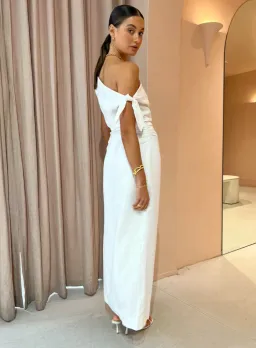 Sir the Label Bettina Off Shoulder Dress Ivory Size 12 for rent on The Volte - image 2