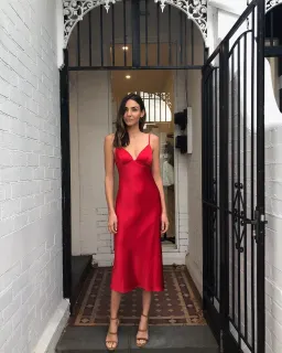 Shona Joy Adonis Bias Slip Ruby Dress Size 8 for rent on The Volte - image 1