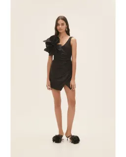 Aje Energy Mini Dress Black Size AU 8  for rent on The Volte - image 2