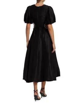 Aje Monica Chainlink Midi Dress Black Size 8 for rent on The Volte - image 3