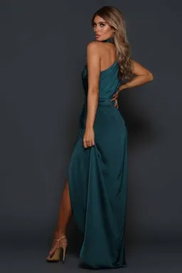 Elle Zeitoune William Dress Emerald Green Size 8 for rent on The Volte - image 2