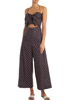 Zimmermann Prima Dot Jumpsuit Blue White Spot Size 2 / AU 12 for rent on The Volte - image 1