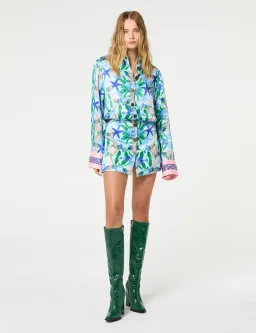 Muma World Quandong Illustrated Mini Shirt Dress Print Size 8 for rent on The Volte - image 1