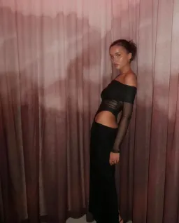 Benni Yasmin Off-Shoulder Maxi Dress Black Size 8 for rent on The Volte - image 3