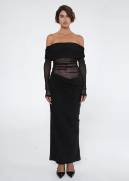 Benni Yasmin Off-Shoulder Maxi Dress Black Size 10 for rent on The Volte - image 1