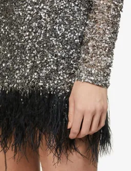 Rachel Gilbert Nisha Mini Dress Gunmetal Size 4/AU14 for rent on The Volte - image 4