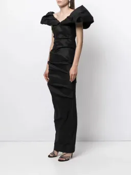 Rachel Gilbert Frey Gown Black Size 6 for rent on The Volte - image 2