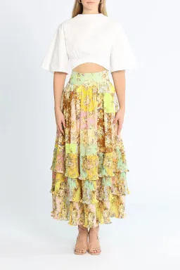 Alemais Matilde Pleat Skirt Multi Size 10 for rent on The Volte - image 2