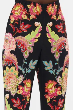 Camilla Sundowners In Sicily Fitted Jersey Shirt & Flare Pant Set Multi Floral Size M / AU 12 for rent on The Volte - image 4