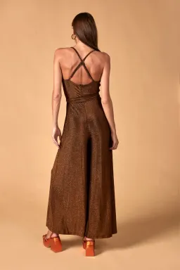 Nine Lives Bazaar Nova Jumpsuit Bronze Size 18 for rent on The Volte - image 2