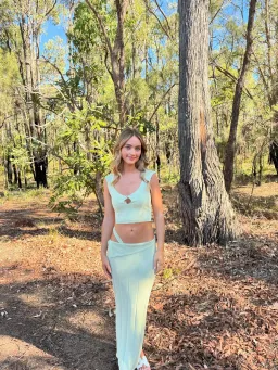 Amiss The Label Joanne Top and Skirt Set Green Size S / AU 8 for rent on The Volte - image 3