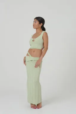 Amiss The Label Joanne Top and Skirt Set Green Size S / AU 8 for rent on The Volte - image 1