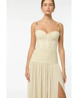 Manning Cartell Double Time Pleat Dress Cream Size AU 6 for rent on The Volte - image 2