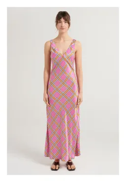 Steele Eadie Dress Pink Check Size 8 for rent on The Volte - image 2