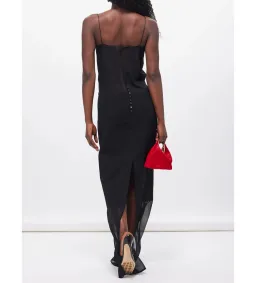 Jacquemus Brezza Slit-hem Chiffon Gown Black Size 8  for rent on The Volte - image 2