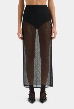 Sir the Label Dunya Bralette and Draped Skirt Set Black Size 1 / AU 8 for rent on The Volte - image 4