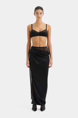 Sir the Label Dunya Bralette and Draped Skirt Set Black Size 1 / AU 8 for rent on The Volte - image 2
