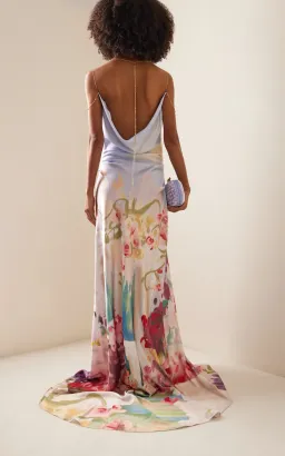Leo Lin Imogen Gown in Jardin Print Size 10 for rent on The Volte - image 3