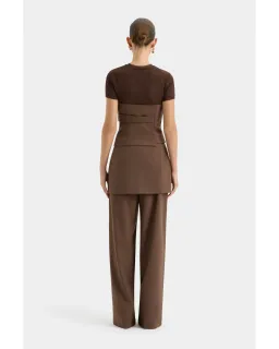 Sir The Label Bromley Bodice and Mini Skirt in Set Chocolate Size AU 8 for rent on The Volte - image 2
