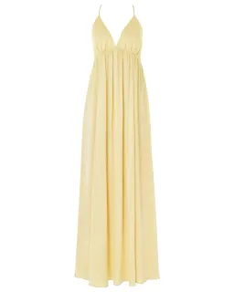 Zimmermann V-Neck Gathered Slip Dress Butter Size 1 / AU 10 for rent on The Volte - image 4