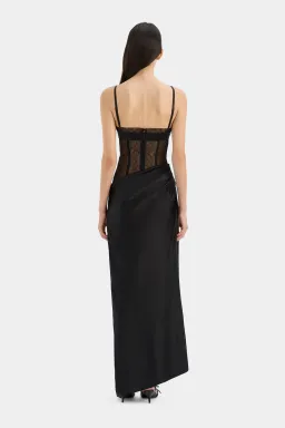 Sir the Label The Dunya Draped Gown in Black Size AU 8 for rent on The Volte - image 4