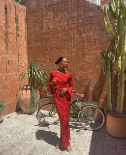 Realisation Par The Gia Maxi Dress Havana Print Size S /Au 8  for rent on The Volte - image 1