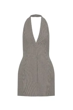 Camilla and Marc Banks Mini Dress in Black Houndstooth Size 8  for rent on The Volte - image 5