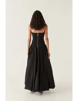 Aje Violette Bubble Hem Maxi Dress Black Size AU 12 for rent on The Volte - image 2