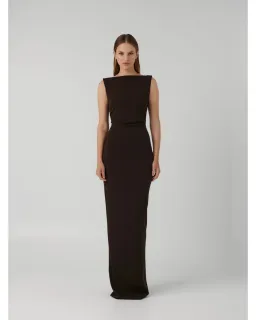 Effie Kats Verona Gown in Coffee Size AU 12 for rent on The Volte - image 1