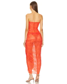 Natalie Rolt Naomi Dress Tangerine Size 1 / AU 8 for rent on The Volte - image 3