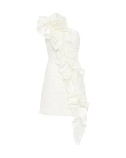 Aje Adelia Ruffle Mini Dress Ivory Size AU 12 for rent on The Volte - image 5