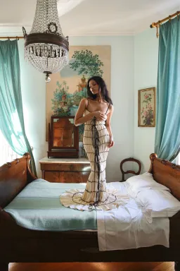 Mirror Palais Tunnel Ruffle Gown Shell Size 8 for rent on The Volte - image 6