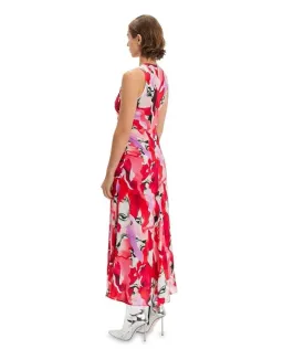 Cue Ruched Marble Midi Dress Print Size 10 for rent on The Volte - image 2