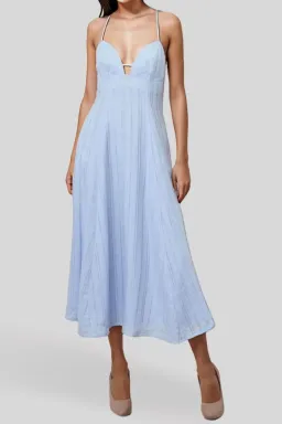 Viktoria and Woods Ursula Midi Dress Sky Blue Size 14 for rent on The Volte - image 1