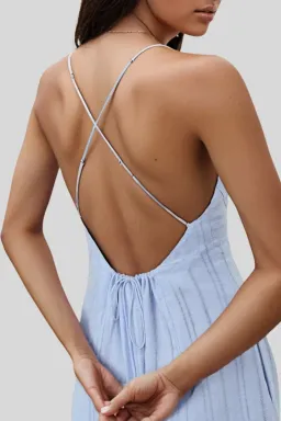 Viktoria and Woods Ursula Midi Dress Sky Blue Size 14 for rent on The Volte - image 2