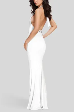 Nookie Illegal Halter Gown in White Size 8 for rent on The Volte - image 3