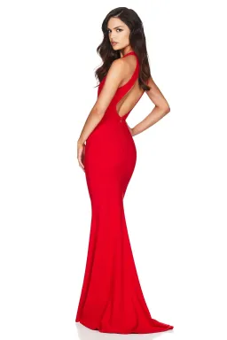 Nookie Jasmine Halter Gown in Red Size 8 for rent on The Volte - image 2