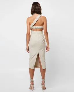 Mossman Spectrum Midi Dress Natural Size 8 for rent on The Volte - image 2