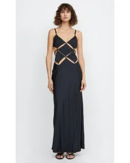 Bec & Bridge Diamond Days Strap Maxi Dress Black Size AU 6 for rent on The Volte - image 1